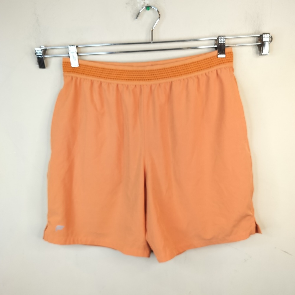 Fabletics Lined Athletic Shorts Mens Large 7" Performance Gym Orange